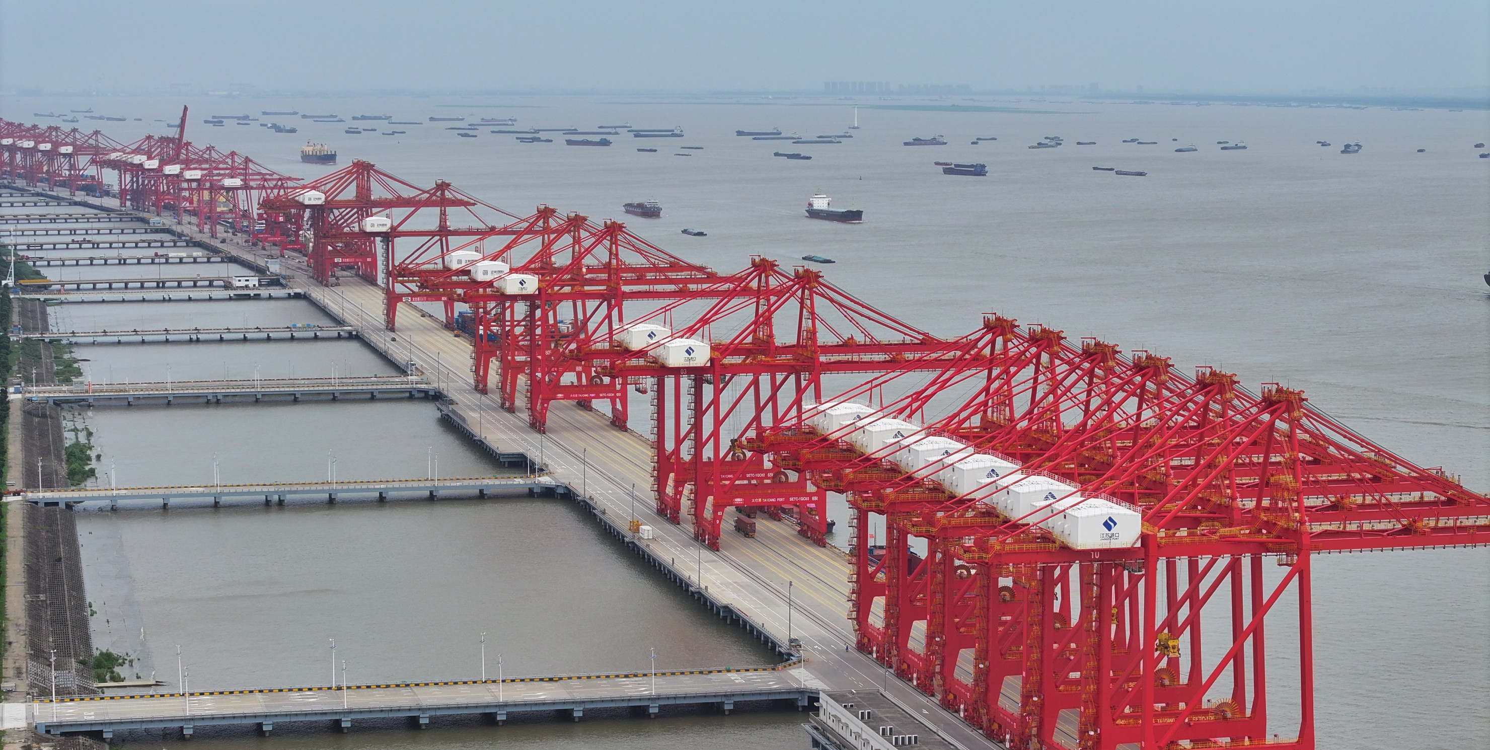 Container terminal in Taicang Port area of Suzhou Port, China