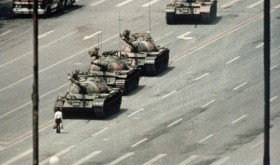 Tanks near Tian'an men square